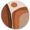Designart - Abstract Terracotta Sunset Mountain Landscape - Modern Metal Circle Wall Art